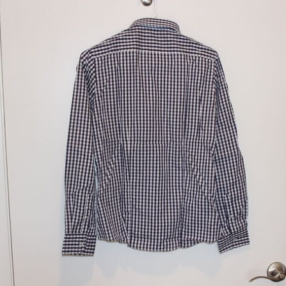 NEW Pennington Bailes Button Down Shirt Navy/ White Men Size Medium - Picture 8 of 13